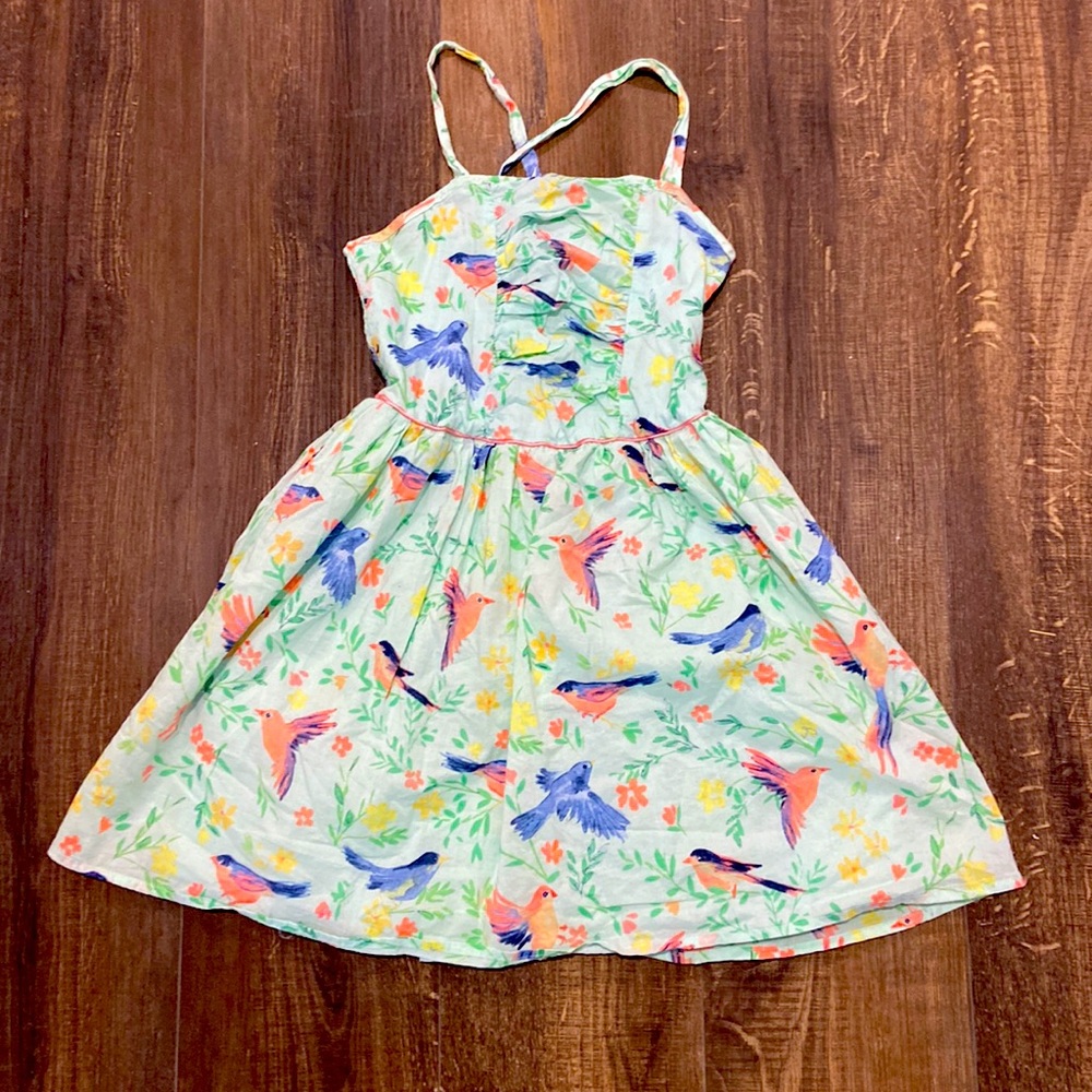 Bird Print Sundress Vintage Style